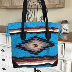 El Paso Saddlebag Company Purse Faux Suede Straps